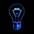 2012 in bulb Royalty Free Stock Photo