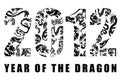 2012 Chinese Year of the Dragon Pattern Royalty Free Stock Photo