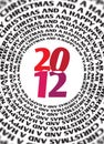 2012 christmas logo Royalty Free Stock Photo