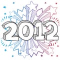2012 Explosion vector Royalty Free Stock Photo