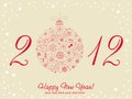 2012 Happy New Year greeting card