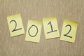 2012 memo Royalty Free Stock Photo