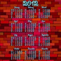 2012 Neon calendar