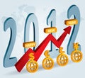 2012 - New Year celebration Royalty Free Stock Photo
