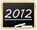 2012 slate chalked. Royalty Free Stock Photo