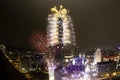 2012 Taipei 101 Happy New Year Fireworks Royalty Free Stock Photo