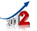 2012 year arrow up Royalty Free Stock Photo
