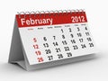 2012 year calendar. February Royalty Free Stock Photo