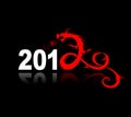 2012 year of dragon, illustration for your design Royalty Free Stock Photo