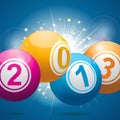 2013 bingo lottery balls Royalty Free Stock Photo