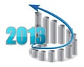 2013 business graph Royalty Free Stock Photo