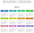 2013 calendar spanish version