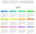 2013 crayons calendar deutsch version