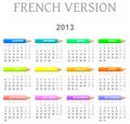 2013 crayons calendar french version