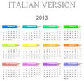 2013 crayons calendar italian version