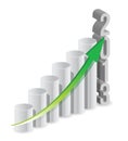 2013 growth bar graph Royalty Free Stock Photo