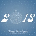 2013 Happy New Year greeting card Royalty Free Stock Photo