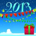 2013 New Year background vector image