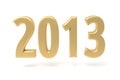 2013 New Year gold sign