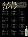 2013 wine themed calendar