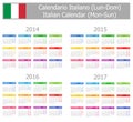 2014-2017 Type-1 Italian Calendar Mon-Sun