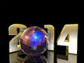 2014 New Year Disco Ball Royalty Free Stock Photo