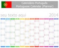 2014 Portugese Planner Calendar Vertical Months