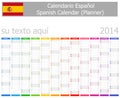 2014 Spanish Planner Calendar with Vertical Months