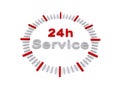 24 hour service sign Royalty Free Stock Photo