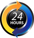24 hours. Royalty Free Stock Photo