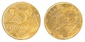 25 Brazilian real centavos coin