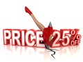 25 percent discount Royalty Free Stock Photo
