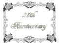 25th Anniversary Invitation 3D Royalty Free Stock Photo