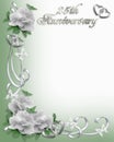 25th Anniversary invitation Border Royalty Free Stock Photo