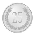 25th anniversary laurel wreath Royalty Free Stock Photo