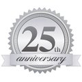 25th Anniversary Seal EPS Royalty Free Stock Photo