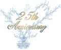 25th wedding anniversary Royalty Free Stock Photo