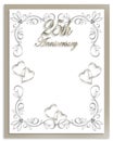 25th Wedding Anniversary invitation Royalty Free Stock Photo