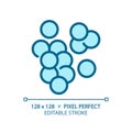 2D customizable thin line blue coccus icon