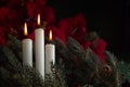 3 Advent Candles Royalty Free Stock Photo
