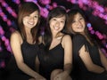 3 Asian Girls having a Party Royalty Free Stock Photo