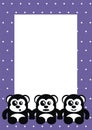 3 Cute Bears Photo Frame Card