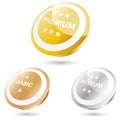 3-D buttons or icons Royalty Free Stock Photo