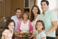 3 Generation Family Preparing Meal Together Royalty Free Stock Photo