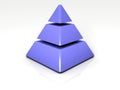 3 layered Pyramid Royalty Free Stock Photo