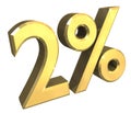 3 percent in gold (3D)
