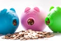 3 piggys Royalty Free Stock Photo