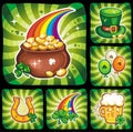 3 St. Patrick's Day icon set series 3 Royalty Free Stock Photo