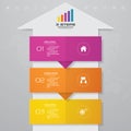 3 steps of arrow infografics template. for your presentation.