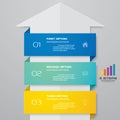 3 steps of arrow infografics template. for your presentation.